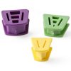 SHUATI Dental Bite Blocks 6-Pack Silicone Mouth Prop Set 3 Colors-6