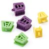 SHUATI Dental Bite Blocks 6-Pack Silicone Mouth Prop Set 3 Colors-0