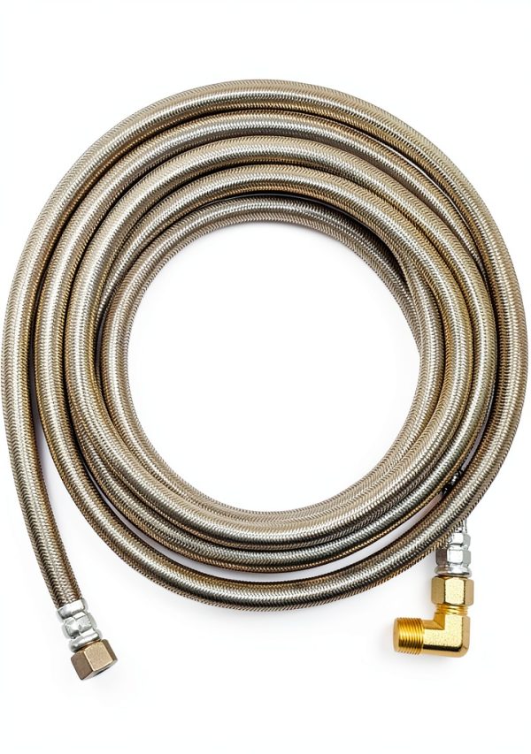 Shark Premium 10 FT Stainless Steel Dishwasher Hose - Burst Proof Water Supply Line 3/8" MIP Elbow - 10 Year Warranty-2