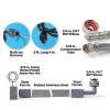 Eastman Quick-Connect Dishwasher Installation Kit, 6 Foot Supply Line, 3/8 Inch Compression x 3/4 Inch FHT, 3-Prong Straight Power Cord, Braided Stainless Steel Dishwasher Connectors, 41140-5