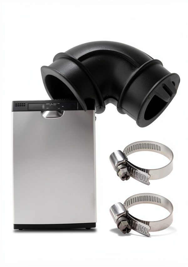 WD24X33918 Dishwasher Circulation Pump To Sump Elbow Hose With Clamps Fits For GE Dishwashers-1