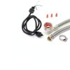 Eastman Quick-Connect Dishwasher Installation Kit, 6 Foot Supply Line, 3/8 Inch Compression x 3/4 Inch FHT, 3-Prong Straight Power Cord, Braided Stainless Steel Dishwasher Connectors, 41140-1