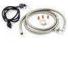 Eastman Quick-Connect Dishwasher Installation Kit, 6 Foot Supply Line, 3/8 Inch Compression x 3/4 Inch FHT, 3-Prong Straight Power Cord, Braided Stainless Steel Dishwasher Connectors, 41140-2