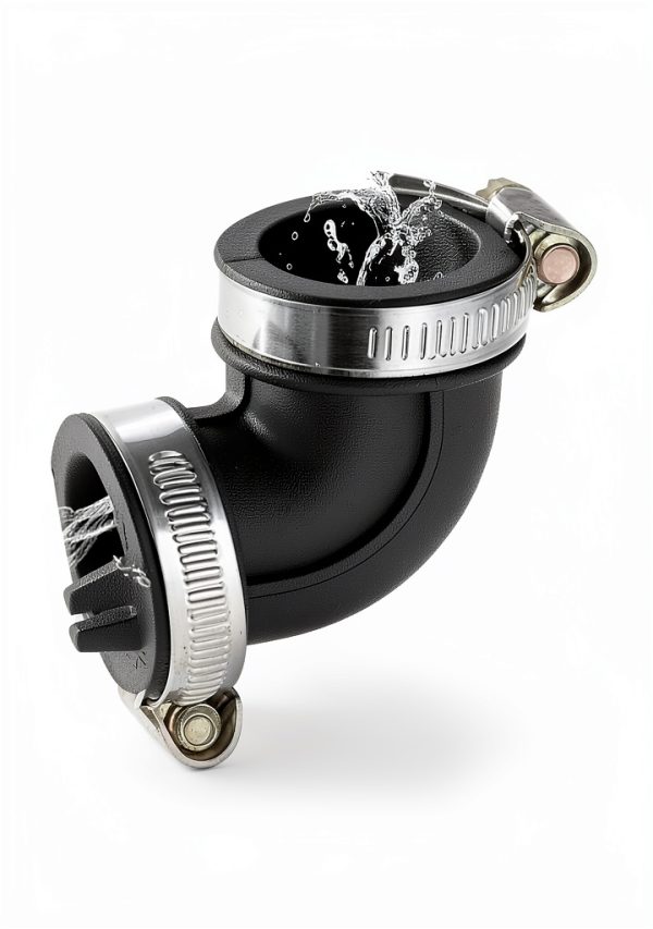 WD24X33918 Dishwasher Circulation Pump To Sump Elbow Hose With Clamps Fits For GE Dishwashers-3